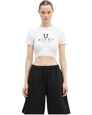 Vetements Augen-Chart Crop Top - Schwarz