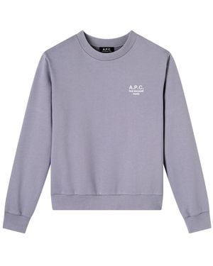 A.P.C. Hoodies & Sweatvesten ,Paars ,Katoen Sweat Standard Rue Madame