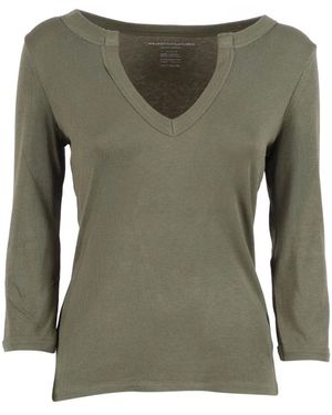 Majestic Filatures V-Neck Knitwear - Verde
