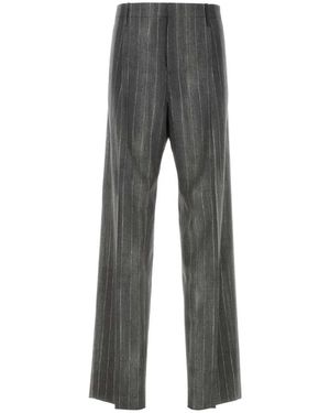 Versace Printed Wool Pant - Grijs