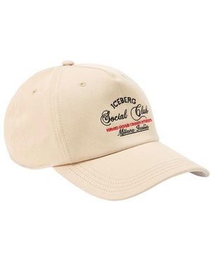 Iceberg Cotton Gabardine Baseball Cap - Natur