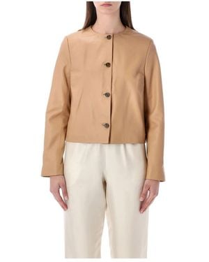 Loulou de Saison Leather Jackets - Natural