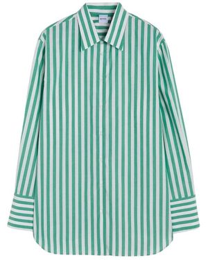 Aspesi Klassiek Gesneden Gestreept Overhemd - Blauw
