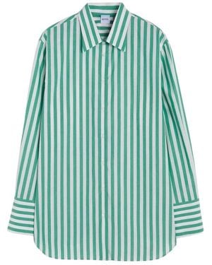 Aspesi Klassiek Gesneden Gestreept Overhemd - Blauw