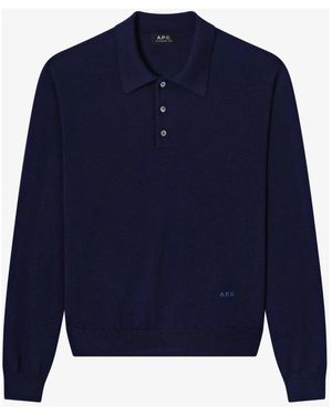 A.P.C. Round-Neck Knitwear - Bleu