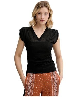 Pinko Overhemden ,Zwart ,Linnen Linnen Blouse