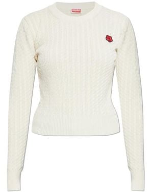 KENZO Round-Neck Knitwear - Bianco