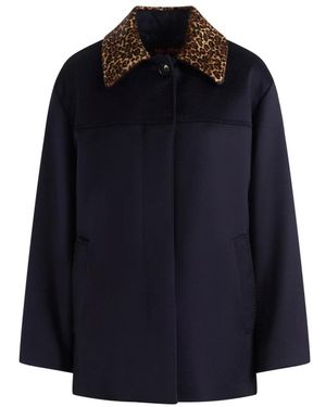 Max Mara Single-Breasted Coats - Azul