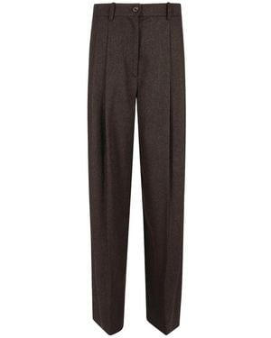 Ralph Lauren Broeken ,Bruin ,Clarice Full Length Pleated