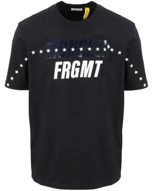Moncler Tops ,Zwart ,Katoen Maglia T-Shirt