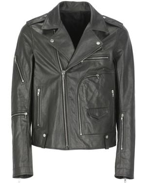 Rick Owens Leather Jackets - Grey