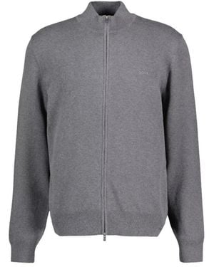 BOSS Palano-Zip Cardigan - Grau