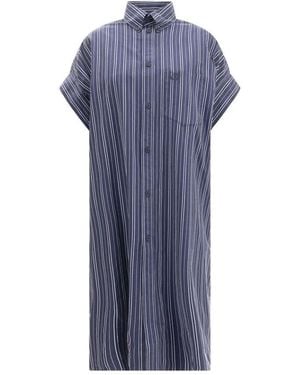 Balenciaga Shirt Dresses - Blue