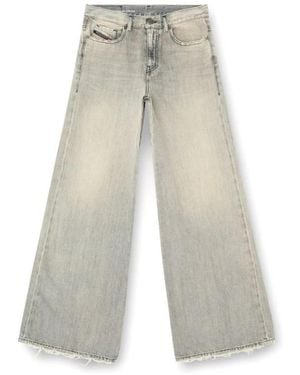 DIESEL Wide Jeans - Gris