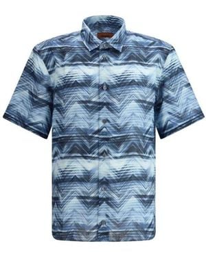 Missoni Short Sleeve Shirts - Blue