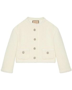 Gucci Tweed Jackets - Natural