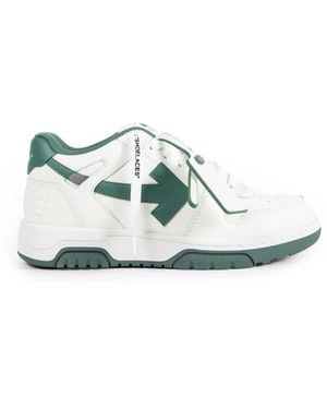 Off-White c/o Virgil Abloh Leder Sneakers Mit Logo-Detail - Blau