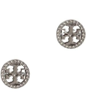 Tory Burch Icon Pavé Stecker-Ohrringe - Mettallic