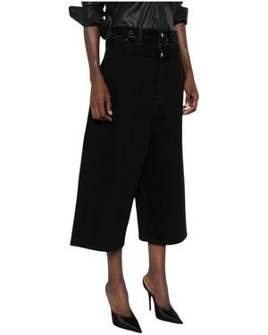 The Attico Denim Katoenen Bermuda Shorts - Zwart