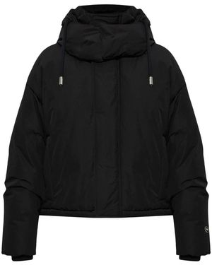 Ami Paris Jassen ,Zwart ,Gewatteerd Jack Met Capuchon