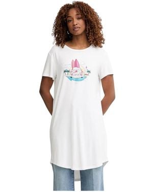 Liu Jo Tops ,Wit ,Viscose T-Shirt Met Dierenprint