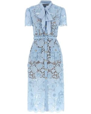 Self-Portrait Shirt Dresses - Blue