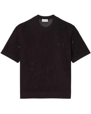 Lacoste Round-Neck Knitwear - Negro