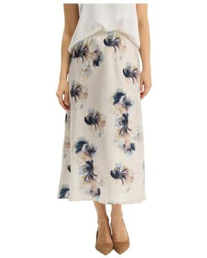 iN FRONT Midi Skirts - Natural