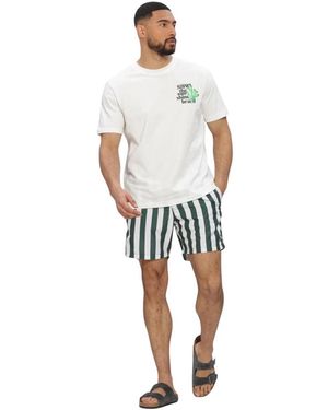 Shiwi Badmode ,Veelkleurig ,Liam Regular Fit T-Shirt - Wit