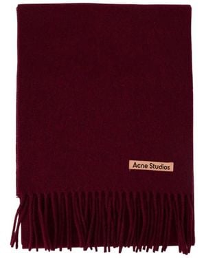 Acne Studios Fringed Wool Scarf - Lila