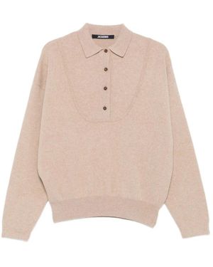 Jacquemus Pallone Polo Sweater - Naturel