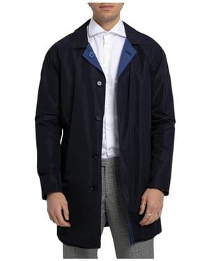Corneliani Single-Breasted Coats - Bleu