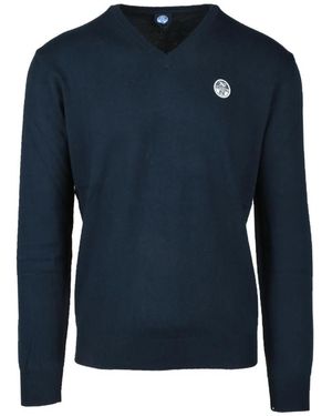 North Sails V-Neck Knitwear - Blue