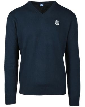 North Sails V-Neck Knitwear - Blue