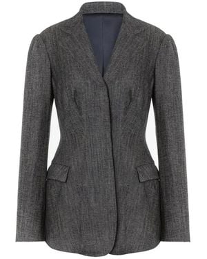 Alberta Ferretti Blazer Van Wolmix - Zwart