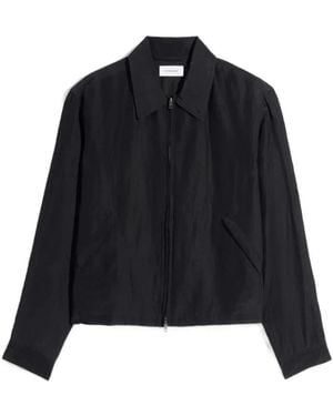 Lemaire Jassen ,Zwart ,Katoen Korte Blouson