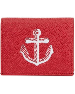 Thom Browne Accessoires ,Rood ,Leer Leren Portemonnees & Pasjeshouders