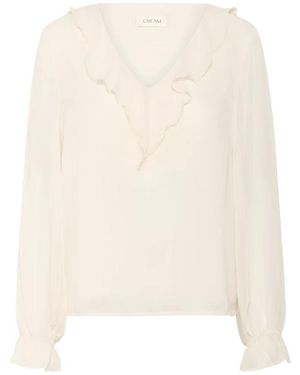 Cream Flake Bluse - Weiß