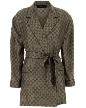 Gucci Printed Silk Twill Shirt - Groen