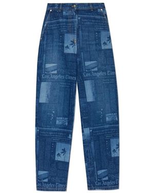 Palm Angels Loose-Fit Jeans - Azul
