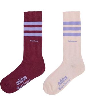 adidas Ondergoed ,Veelkleurig ,Katoen Wb 3S Sock - Paars
