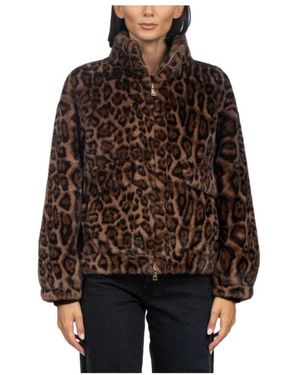 Zoe Faux Fur & Shearling Jackets - Marrón