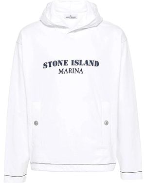Stone Island Hoodies - White