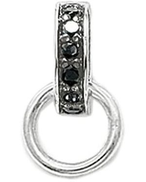 Thomas Sabo Charm-anhänger aus 925 silber mit schwarzem zirkonia - Mettallic