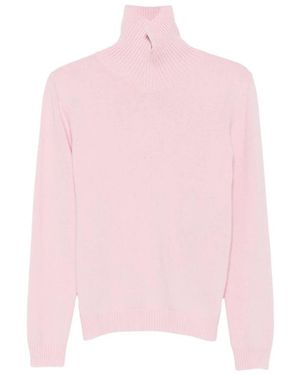 Jil Sander Gebreide Trui Met Gedraaide Halslijn - Roze