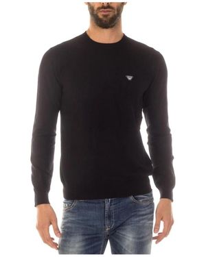 Armani Jeans Round-Neck Knitwear - Black