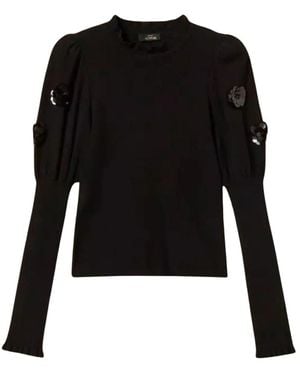 Twinset Round-Neck Knitwear - Negro