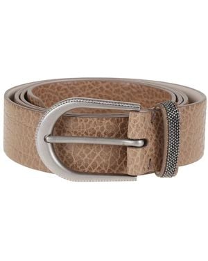 Brunello Cucinelli Schicker Ledergürtel Für Frauen - Braun