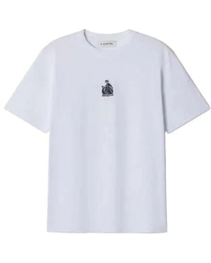 Lanvin T-Shirt Logo&D Geborduurd - Blauw