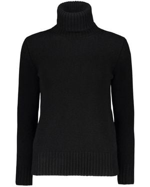 Moorer Kaschmir-Rollkragenpullover - Schwarz